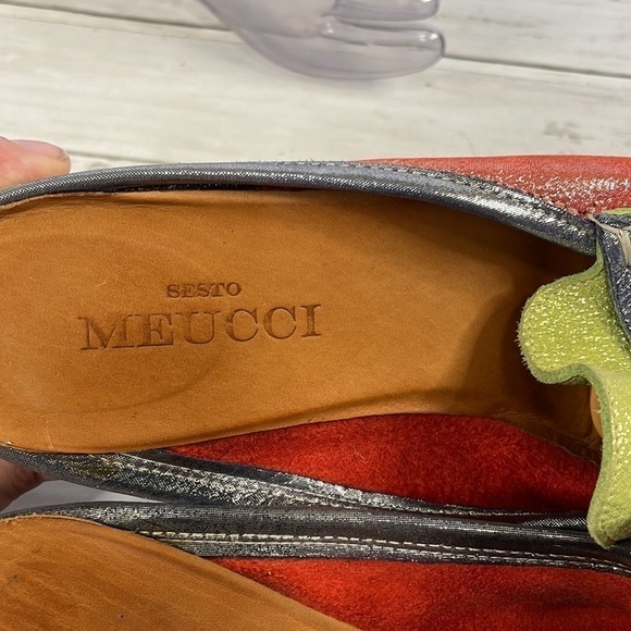 Sesto Meucci Multi Color Leather "Glitter" Mules - Picture 8 of 13
